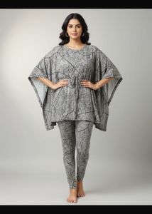 Stylish Grey Printed Nightsuit