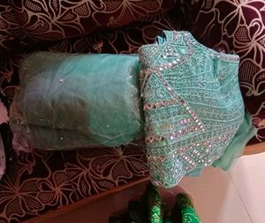 Net Light Weight Flared Lehanga
