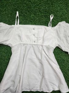 Chic Off-Shoulder White Top