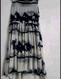 Horse Print Midi Dress