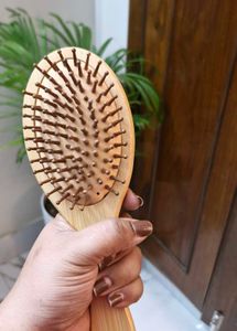 Wooden Bristle Hair Brush and massager