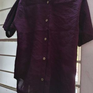 Elegant Purple Button-Up Blouse