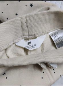 Cream Star Print Joggers