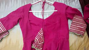 Elegant Magenta Kurta Set with Dupatta