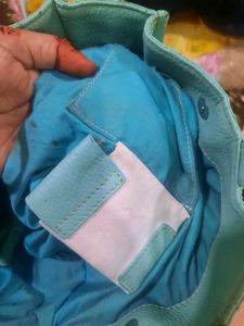 coach Stylish Teal Leather Tote Bag