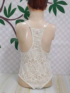 (1100)White Lace Bodysuit