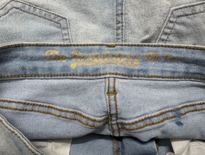 Light Wash Denim Mini Skirt