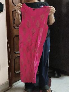 Vibrant Pink Palazzo Pants and Kurti