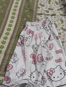 Hello Kitty night Set - White &amp; Pink