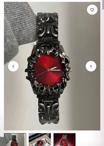 Grunge Red Eclipse Gothic Claw Watch