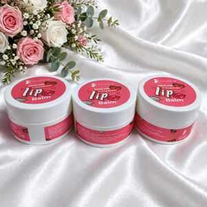 Pack of 3 Pilgrim Lip Balm - Squalane Strawberry