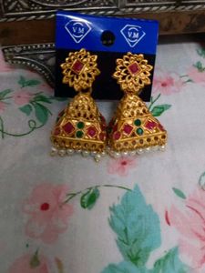 Temple Style Jhumka Earrings
