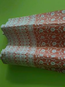 Peach Embroidered Kurta with Bell Sleeves