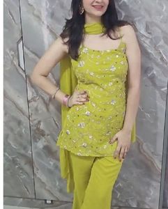 Embroidered Kurta Set with Dupatta