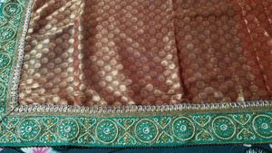 new with tag heavy sari and blouse piece