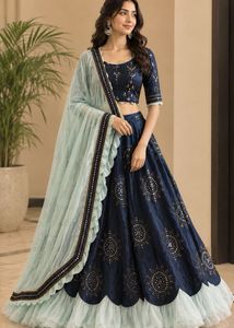 Stunning Navy Blue Lehenga Choli
