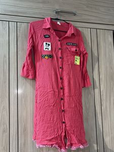 Pink Mickey Mouse Patch Dress