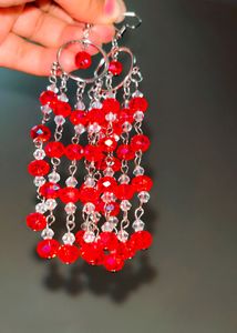 Y2K Handmade Elegant Red Chandelier Earring
