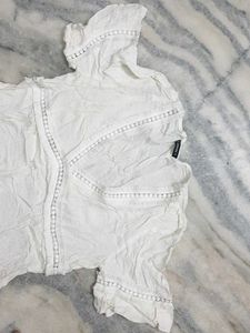 🎉SALE🦢White Dress with Lace Details