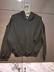 Trendy Cold Shoulder Hoodie