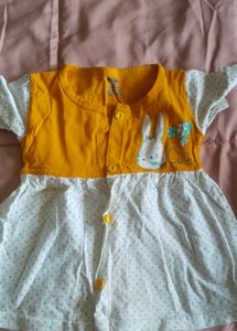 Adorable Baby Dress with Bunny Print