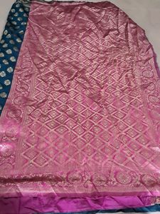 Vibrant Pink Banarasi Silk Saree
