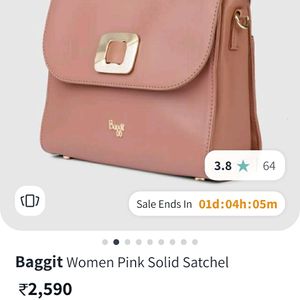 BAGGIT PINK SACHTEL BAG
