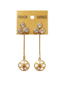 Golden Ethnic Earrings Set