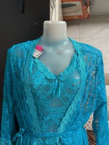 Lace Robe &amp; Nightgown Set