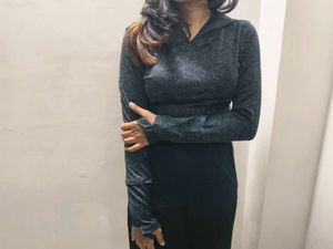 Gray Long Sleeve Hoodie