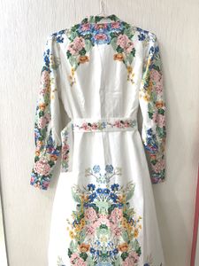 Floral Print Button-Up Midi Dress