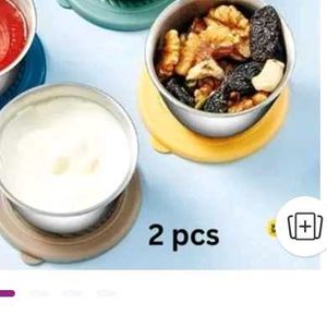 Stainless Steel Containers with Silicone Lids