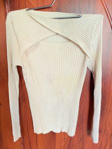 Urbanic Ribbed Knit Cutout Top