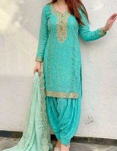 Teal Kurta Set with Dupatta
