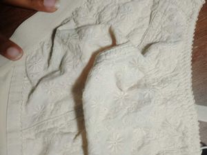 Cream Embroidered Everyday Bra
