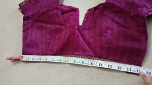 Magenta Silk Blouse with Border