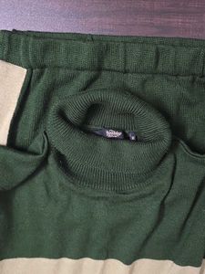 Striped Turtleneck Sweater &amp; Skirt Set