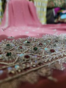 beautiful zardozi handwork saree