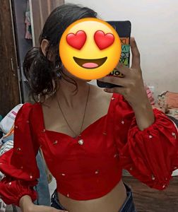 Off Shoulder Crop Top