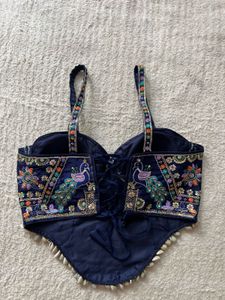 Navratri Embroidered Peacock Blouse