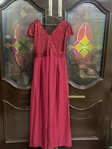 Sparkling maroon Ethnic Gown