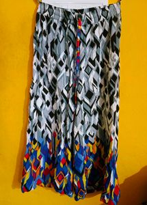 Boho Geometric Print Wide-Leg Pants