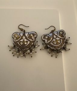 Elegant Pearl & Crystal Dangle Earrings