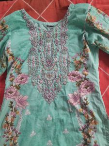 FloralPakistaniSleevesSuit With Farshi &amp; Dupatta