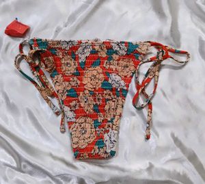 Boho Floral Smocked Bikini panty