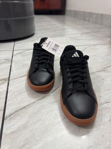 Adidas Black Gum Sole Sneakers