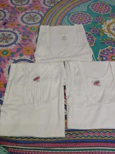 new Condition Comfortable White men baniyan Pack 3