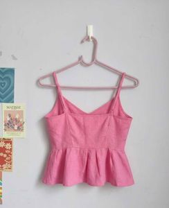 Cute Pink Peplum Camisole Top