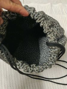 Vintage Leopard Print Drawstring Bag