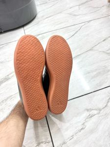 Adidas Black Gum Sole Sneakers